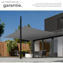 Voile D'ombrage Carrée, Gris - Toile Solaire, Toile D´ombrage, Voile Solaire - 300 X 300 Cm 7 Voile D'ombrage Carrée, Gris - Toile Solaire, Toile D´ombrage, Voile Solaire - 300 X 300 Cm -Promos Jardin Lumi Magasin 29522721 4