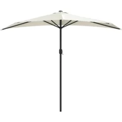 Parasol De Balcon Avec Mât En Aluminium Sable 270x135 Cm Demi -Promos Jardin Lumi Magasin 29823926 3