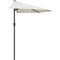 Parasol De Balcon Avec Mât En Aluminium Sable 300x150 Cm Demi -Promos Jardin Lumi Magasin 29823939 4