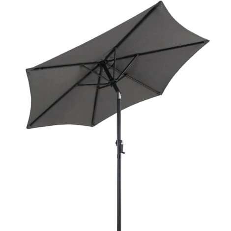 KINGSLEEVE® Parasol Inclinable Ø 200cm Parasol En Aluminium Avec Manivelle Protection Solaire Jardin Terrasse Extérieur Anthracite 1 KINGSLEEVE® Parasol Inclinable Ø 200cm Parasol En Aluminium Avec Manivelle Protection Solaire Jardin Terrasse Extérieur Anthracite