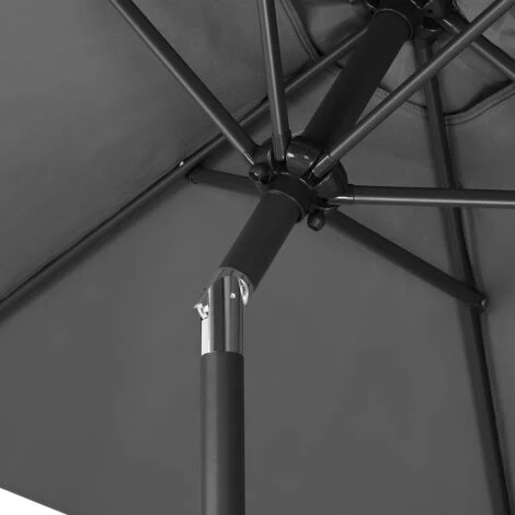 KINGSLEEVE® Parasol Inclinable Ø 200cm Parasol En Aluminium Avec Manivelle Protection Solaire Jardin Terrasse Extérieur Anthracite 3 KINGSLEEVE® Parasol Inclinable Ø 200cm Parasol En Aluminium Avec Manivelle Protection Solaire Jardin Terrasse Extérieur Anthracite – Image 3