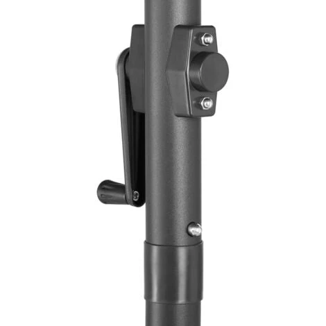 KINGSLEEVE® Parasol Inclinable Ø 200cm Parasol En Aluminium Avec Manivelle Protection Solaire Jardin Terrasse Extérieur Anthracite 4 KINGSLEEVE® Parasol Inclinable Ø 200cm Parasol En Aluminium Avec Manivelle Protection Solaire Jardin Terrasse Extérieur Anthracite – Image 4