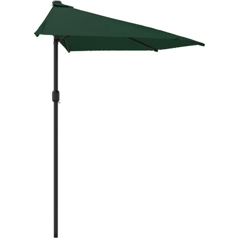 Parasol De Balcon Avec Mât En Aluminium Vert 270x135 Cm Demi 4 Parasol De Balcon Avec Mât En Aluminium Vert 270x135 Cm Demi – Image 4