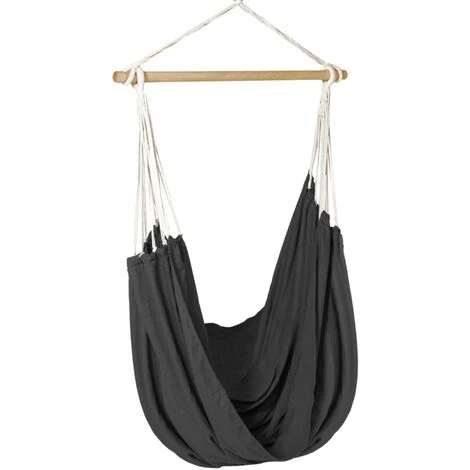 Hamac Siège Suspendu Avec Toile Gris Anthracite 1 Hamac Siège Suspendu Avec Toile Gris Anthracite