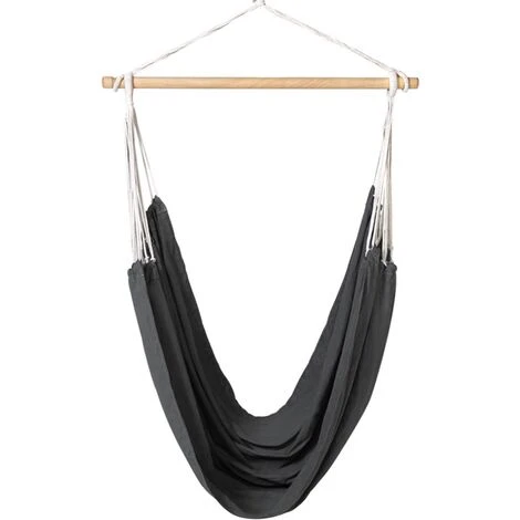 Hamac Siège Suspendu Avec Toile Gris Anthracite 3 Hamac Siège Suspendu Avec Toile Gris Anthracite – Image 3