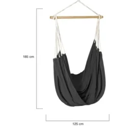 Hamac Siège Suspendu Avec Toile Gris Anthracite 9 Hamac Siège Suspendu Avec Toile Gris Anthracite -Promos Jardin Lumi Magasin 31120876 5