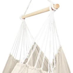Hamac Siège Suspendu Avec Toile écrue -Promos Jardin Lumi Magasin 31120878 4