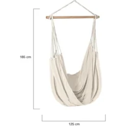 Hamac Siège Suspendu Avec Toile écrue -Promos Jardin Lumi Magasin 31120878 5