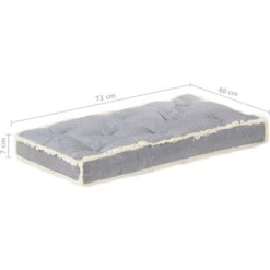 Coussin De Canapé Palette Anthracite 73x40x7 Cm VidaXL -Promos Jardin Lumi Magasin 31134333 3