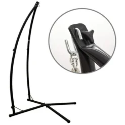Support Pour Fauteuil Suspendu 215 Cm | Soutien Pour Accrocher Balancelle Et Chaises Suspendues | En Acier Couleur Noir | Poids Max Supporté 120 Kg | Pour Internes Et Externes 7 Support Pour Fauteuil Suspendu 215 Cm | Soutien Pour Accrocher Balancelle Et Chaises Suspendues | En Acier Couleur Noir | Poids Max Supporté 120 Kg | Pour Internes Et Externes -Promos Jardin Lumi Magasin 33222109 3