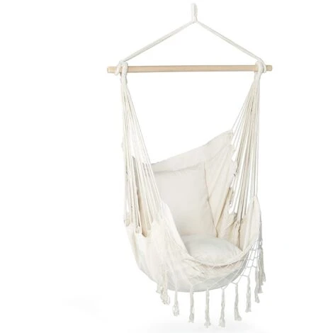 Fauteuil Suspendu BALI 2 Coussins écru 1 Fauteuil Suspendu BALI 2 Coussins écru