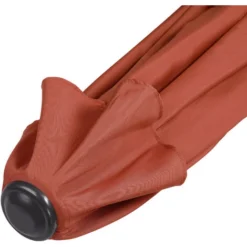 Demi-parasol De Jardin Ø270 Cm Parasol De Balcon Terrasse Avec Manivelle Toile Hydrofuge Protection UV 50+ Terracotta (de) -Promos Jardin Lumi Magasin 33497354 5