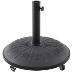 Pied De Parasol Motif Cadran Solaire 25 Kg Gris