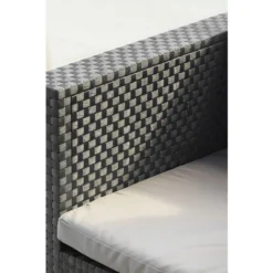 Diva Storage: Salon De Jardin 4 Places En Résine Injectée. Finition Résine Tressée Avec Coffre De Rangement -Promos Jardin Lumi Magasin 34914029 4