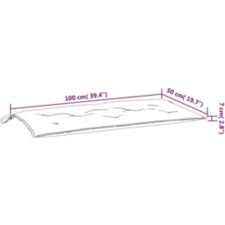 Coussin De Banc De Jardin Vert 100 Cm Tissu Oxford VidaXL -Promos Jardin Lumi Magasin 35784981 3