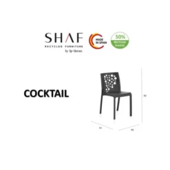 Cocktail: Pack De 6 Chaises Design Anthracites -Promos Jardin Lumi Magasin 36003711 4