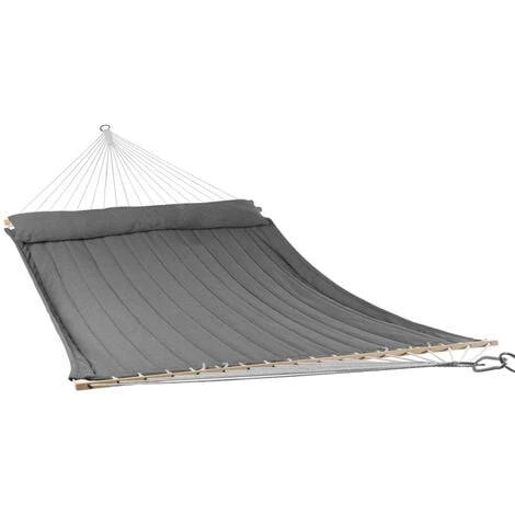 Hamac Matelassé Suspendu Gris Anthracite Avec Coussin Et Kit De Fixation 1 Hamac Matelassé Suspendu Gris Anthracite Avec Coussin Et Kit De Fixation