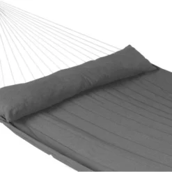 Hamac Matelassé Suspendu Gris Anthracite Avec Coussin Et Kit De Fixation 8 Hamac Matelassé Suspendu Gris Anthracite Avec Coussin Et Kit De Fixation -Promos Jardin Lumi Magasin 36843005 4
