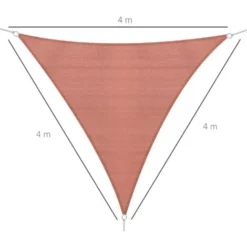 OUTSUNNY Voile D'ombrage Triangulaire Grande Taille 4 X 4 X 4 M Polyéthylène Haute Densité Résistant Aux UV Rouille 7 OUTSUNNY Voile D'ombrage Triangulaire Grande Taille 4 X 4 X 4 M Polyéthylène Haute Densité Résistant Aux UV Rouille -Promos Jardin Lumi Magasin 3734726 3
