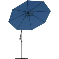 Tissu De Remplacement Pour Parasol Déporté Bleu Azuré 350 Cm VidaXL -Promos Jardin Lumi Magasin 39352092 3
