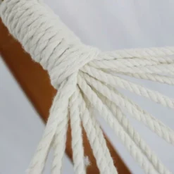 Hamac Sur Pied En Bois Blanc -Promos Jardin Lumi Magasin 4103974 3