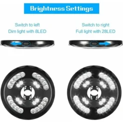 Lampe De Parasol Sans Fil - 28 LED - 4 Modes - 4400 MAh - Fonctionne Avec Piles Et Charge USB - Pour Jardin,plage,extérieur,barbecue,fête,camping - Blanc GrooFoo -Promos Jardin Lumi Magasin 42547794 3