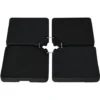 OUTSUNNY Pied De Parasol Lot De 4 Dalles Pour Parasol à Lester Dim. Tot. 100L X 100l X 6,8H Cm HDPE Surface Granuleuse Noir