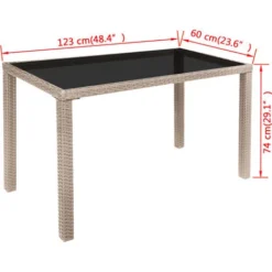 Salon De Jardin Encastrable Avec Coussins 5 Pcs Rotin Beige VidaXL -Promos Jardin Lumi Magasin 5057620 3