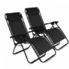 Lot De 2 Fauteuils Lounge En Acier Noir