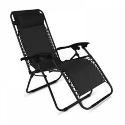 Lot De 2 Fauteuils Lounge En Acier Noir -Promos Jardin Lumi Magasin 51277124 3