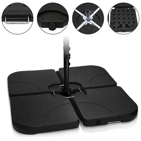 Hengda Pied De Parasol Parasol Porte-parapluie Parasol De Jardin Remplissable 100kg 1 Hengda Pied De Parasol Parasol Porte-parapluie Parasol De Jardin Remplissable 100kg