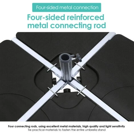 Hengda Pied De Parasol Parasol Porte-parapluie Parasol De Jardin Remplissable 100kg 4 Hengda Pied De Parasol Parasol Porte-parapluie Parasol De Jardin Remplissable 100kg – Image 4