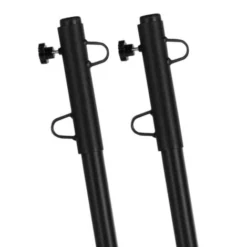 Lot De 2 Mâts De Fixation Réglables Pour Voile D'ombrage H.220 CM Poteaux Et Bases Acier -Promos Jardin Lumi Magasin 51771401 4