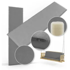 Coussin Pour Banc 150x40cm Gris Vicco -Promos Jardin Lumi Magasin 52050689 5