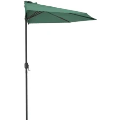 Topdeal Parasol De Balcon Avec Mât En Aluminium Vert 300x150 Cm Demi VDFF28784FR -Promos Jardin Lumi Magasin 52102269 4