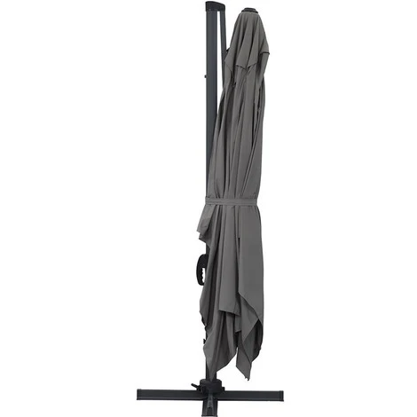 Parasol Jardin Déporté Alu Sun 4 - Rectangle - 3 X 4 M - Gris 3 Parasol Jardin Déporté Alu Sun 4 - Rectangle - 3 X 4 M - Gris – Image 3