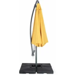 Parasol Déporté Rond 3x3m - Hardelot - Moutarde - Manivelle Anti-retour Toile Déperlante Facile à Utiliser -Promos Jardin Lumi Magasin 52885372 5