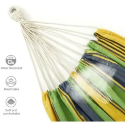 Hamac Sur Pied,avec Support,double Extérieur, Avec Sac De Transport Portable, Pour Balcons, Terrasses ,Vert - Mondeer -Promos Jardin Lumi Magasin 53625413 3