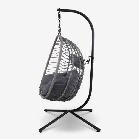 Fauteuil Suspendu Avec Coussins Pour Jardin Et Terrasse Lindud Moon 4 Fauteuil Suspendu Avec Coussins Pour Jardin Et Terrasse Lindud Moon – Image 4
