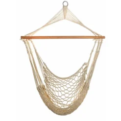 SVITA Fauteuil Suspendu En Aspect Filet Avec Tige Câble En Coton Matériau Naturel