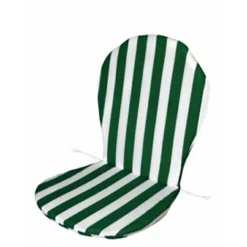 Coussin Chaise Monoblock à Haut Dossier Coussin 45X90X3Cm Textile Blanc/Vert Teplas 8426334017439