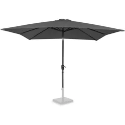 Parasol Inclinable Carré 2,8x2,8m - Voile Protection UV Indice 50+ - Housse De Protection - Gris