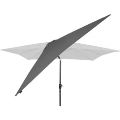 Parasol Inclinable Carré 2,8x2,8m - Voile Protection UV Indice 50+ - Housse De Protection - Gris -Promos Jardin Lumi Magasin 54226531 3