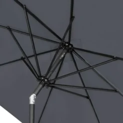 Parasol Inclinable Carré 2,8x2,8m - Voile Protection UV Indice 50+ - Housse De Protection - Gris -Promos Jardin Lumi Magasin 54226531 4