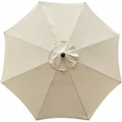 Housse De Rechange Pour Parasol, 8 baleines, 3 m, Imperméable, Anti-UV, Tissu De Rechange, Beige