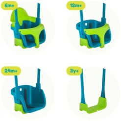 Siege Bebe Evolutif Tp Quapod 4 En 1 Pour Balancoire Inclus Avec Harnais De Securite 3 Points - Dès 6 Mois Dim L35 X L25 X H43 -Promos Jardin Lumi Magasin 54642804 3