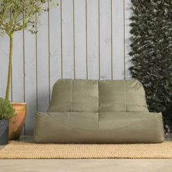 Veeva Pouf Canapé Vista, XXL Poufs D’intérieur Et D’extérieur, Vert Olive -Promos Jardin Lumi Magasin 54655594 3