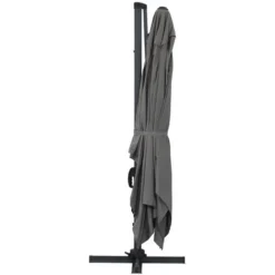 Parasol Jardin Déporté Alu Sun 4 - Rectangle - 3 X 4 M - Gris - Dalles à Lester Incluses -Promos Jardin Lumi Magasin 550387 4