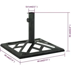 Socle De Parasol Vert 44x44x31 Cm Fonte VidaXL -Promos Jardin Lumi Magasin 55241436 3