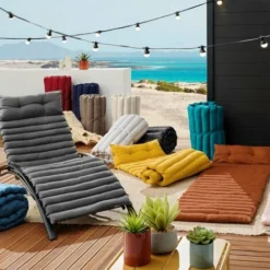 Matelas De Plage Enroulable (L180 Cm) Pixel Gris Anthracite -Promos Jardin Lumi Magasin 56123200 3